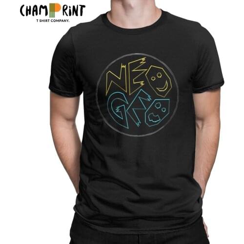 Neo Geo Wire T-Shirt for Men Game Funny Pure Cotton Tee Shirt Crew Neck Short Sleeve T Shirts Printing Clothing
