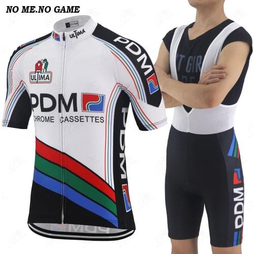 DUTCH Best Vintage Pro Team Racing Cycling Jersey Set Summer White Short Sleeve Road Mountain Bike Clothing GEL Breathable Pad