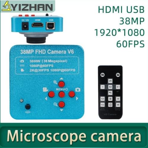 HDMI USB 3800W Laboratory Industrial Electronic Digital Microscope Camera 38MP Biological Stereo C-Mount Camera Soldering Repair