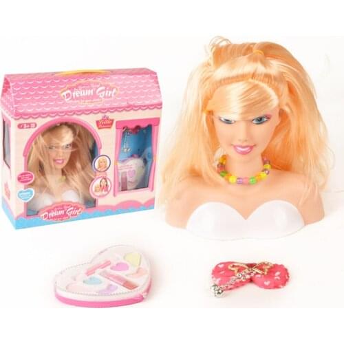 Half-length Doll Model Toy Children Kids Cosmetics Princess Girls Doll Set Makeup Blonde Hair Bjd Doll for Girls Accessories