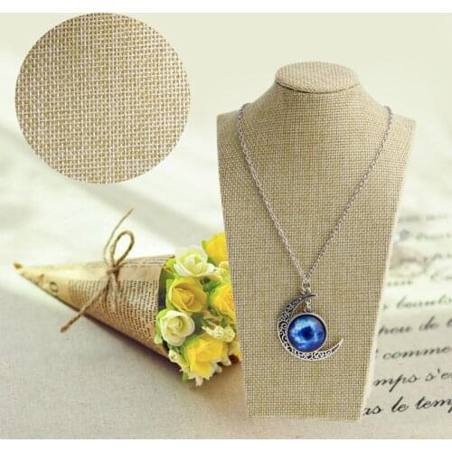 Linen Mannequin Bust Jewelry Necklace Pendant Neck Model Display Stand Holder Jy07 21 Dropshipping