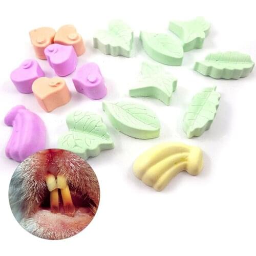 Cute New1/ 5/10 pcs Small Pet Animal Fruit Shape Minerals Molar Stone Molar Stone Chew Toys For Chinchilla/Hamster/Guinea Pigs