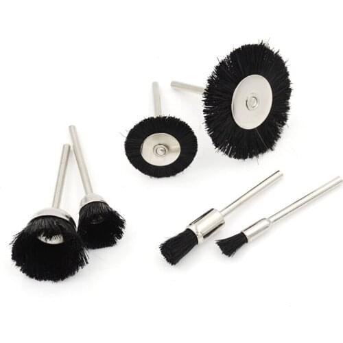 5pcs wood working buffing polishing grinding abrasive disc head set mini nylon brush Wheel for dremel drill rotary tools