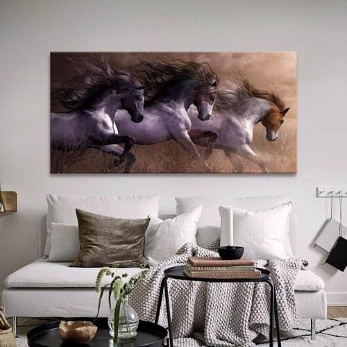 Wall posters and prints 1 animal horse wall art canvas painting art wall painting home decoration living room