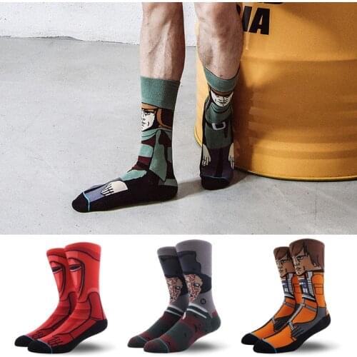 2021 New Disney Star Wars 9 Master Yoda Figure Socks Mandalorian The Rise of Skywalker Cosplay Men Women Gift Funny Ear Stocking