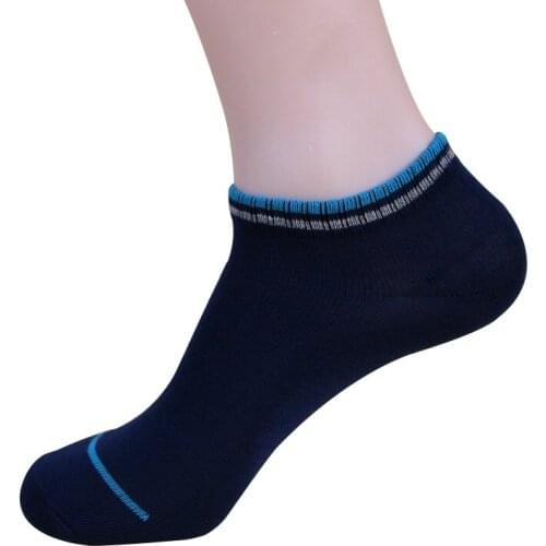 5 Pairs Men Socks Cotton Fashion Casual Stripe Mouth Style Ankle Sock Summer Comfortable Breathable Deodorant Male Sock Adult