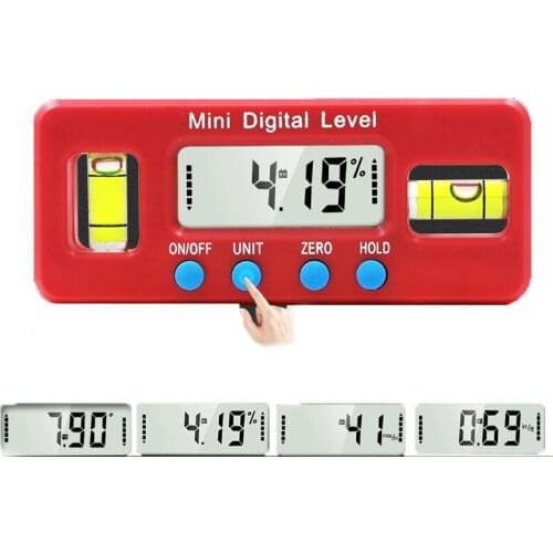 Precision Digital Protractor Inclinometer Water Proof Level Box Digital Angle Finder Bevel