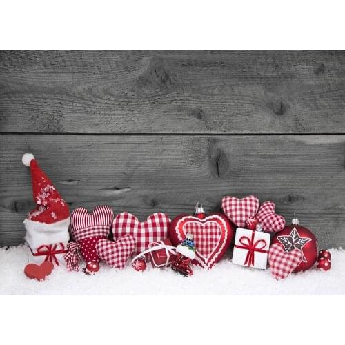 Christmas Cloth Decors Wooden Board Photography Backdrop Custom Photobooth Background Photo Studio for Children Baby Photoshoot