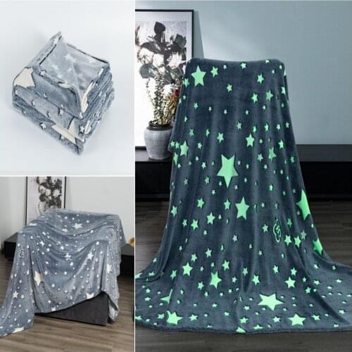 Christmas Gift Magic Blanket Children Luminous Glow Fluorescent Corals Top Cloth Flannel Blanke Glow Blanket New