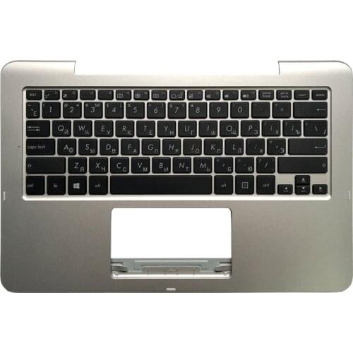 Russian laptop keyboard FOR ASUS TP300 TP300L TP300LD Q302 Q302LA Q304 TP300LA TP300LG TP300U silver Palmrest upper cover