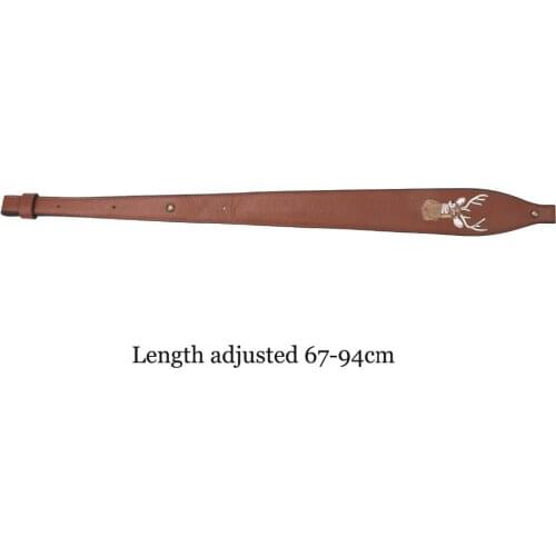 Tourbon Hunting Tactical Rifle Gun Sling Belt Genuine Leather Dual Shotgun Shoulder Strap 86-100CM Shooting Gun Accessories