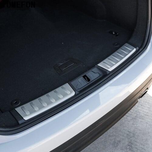 For Jaguar F-Pace f pace X761 2016 2017 Stainless steel Inner Rear Bumper Guard Plate Cover Trim 2pcs