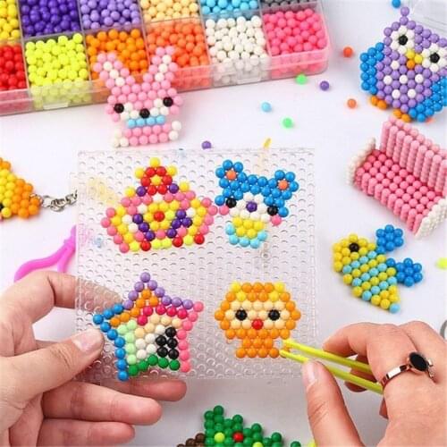 5mm Water Magic Beads Spray Water Multicolor Hama Beads Kids Educational DIY Toys Christmas gifts 3D Puzzles Accessories