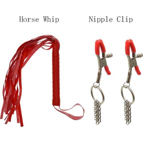Nipple Clip for Sex Whip Nipple Clamps Set Erotic BDSM Bondage Sex Toys For Couples Women