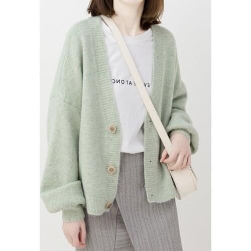 Women Cardigans Sweater Tops Cashmere Casual Sweater Jacket Chic Tops V-Neck Korean Fashion Winter Sweaters Female Outerwear