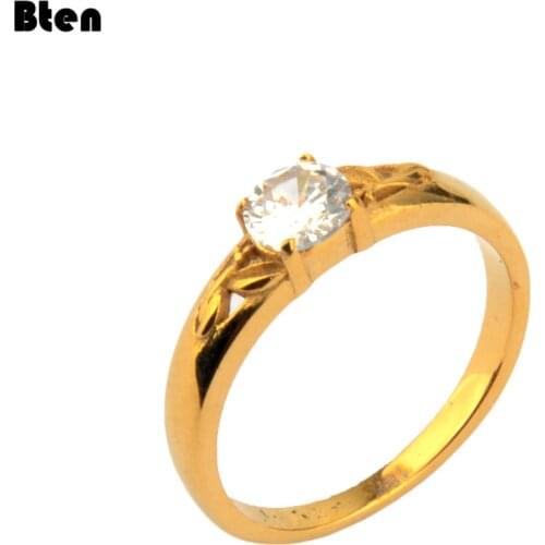 Bten New Crystal Engagement Claws Design Hot Sale Ring For Women AAA White Zircon Cubic elegant rings Female Wedding Jewelry