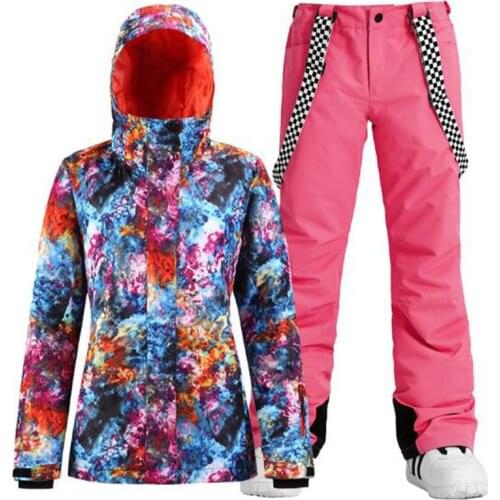 Winter Ski suit Women Ski Jacket And Pants Snow Warm Waterproof Windproof Skiing And Snowboarding Suits