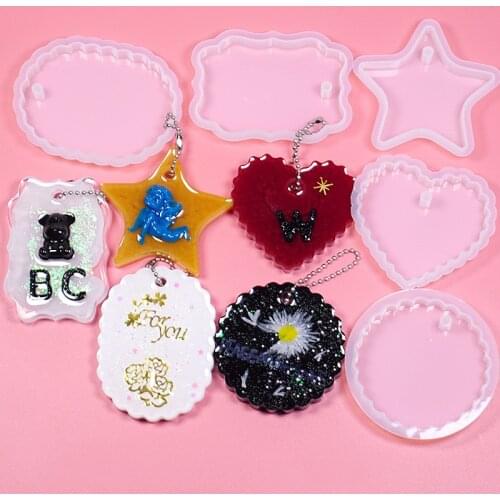 1pc Silicone Mold For Resin Tag mold high Mirror DIY Clay Epoxy Resin Casting Molds for DIY Making Accessories Jewelry