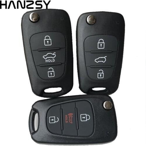 10pcs 3 Buttons Flip Folding Key Case For Hyundai Avante I30 IX35 For Kia K2 K5 Sorento Sportage Remote Key shell Fob Cover