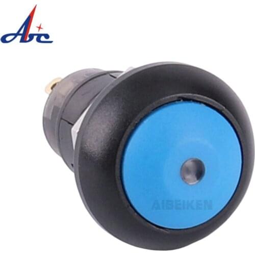 12MM Domed head 4 Pins 1NO Dot LED lighted Momentary Self-locking Plastic Doorbell Push Button Switch