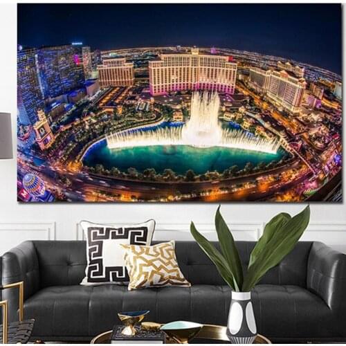 3d diamond embroidery mosaic Las Vegas Bellagio Fountain Show Cityscape Wedding Decoration diamond painting mazayka EE1415