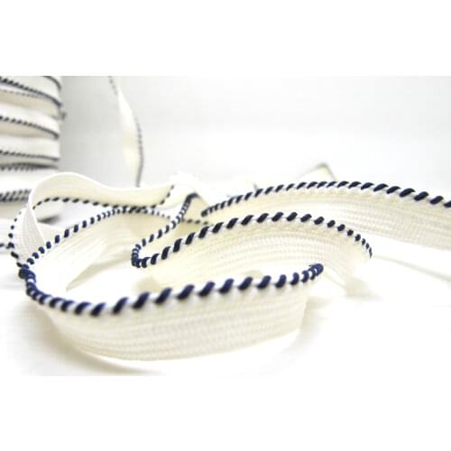 5 Yards 8mm Navy and White Piping Lip Cord Trim|Pillow Cushion Trim|Upholstery Edging Trim Sewing Supplies