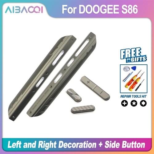AiBaoQi BrandNew Housing A Frontal Shell Middle Side Plastic Frame Case Middle+Side Button Repair Parts For Doogee S86 Phone