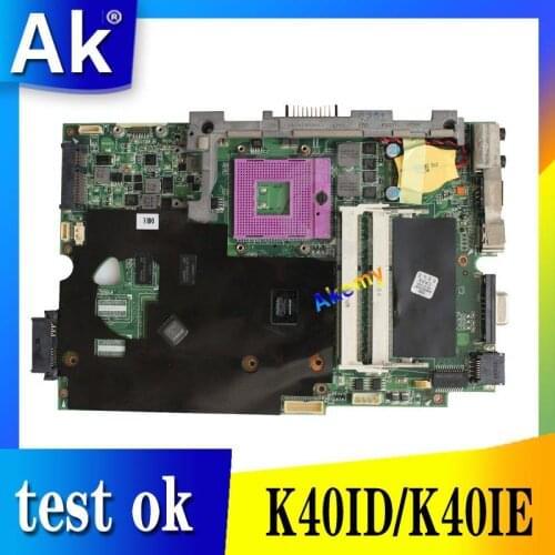 AK Laptop motherboard For Asus K40ID K50ID K40IE K50IE X5DI K40I K50I Test original mainboard DDR3 100% Work 15.6-inch