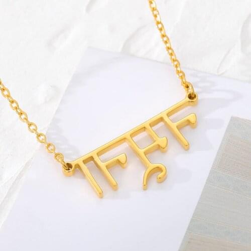 BFF Indian Jewelry Personalized Custom Religious Hindi Name Necklace Stainless Steel Hindu Ethnic Style Buddha Pendant Choker