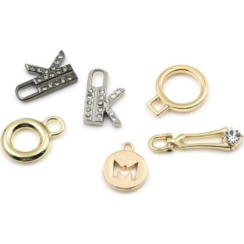 Metal alloy pull case luggage and hat decoration handmade clothing zipper pendant DIY accessories pull tail pull accessories