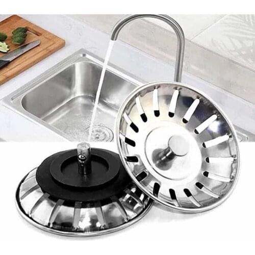 Sink Floor Drain Stainless Steel Filter Mesh Sealed Wash Basin Bathroom Hair Filter Bathroom Kitchen Cleaning Filter Tool