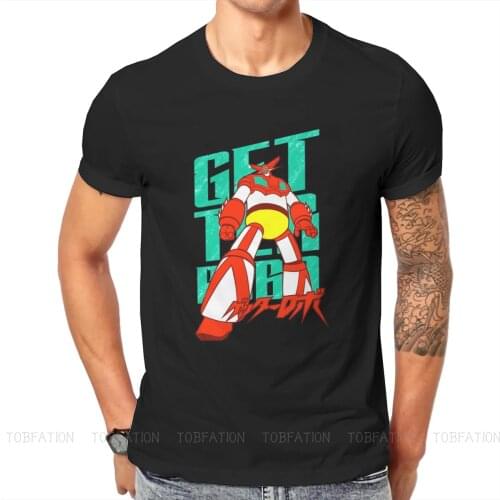 UFO Robot Grendizer Force Five Anime TShirt for Men Shin Getter Robo Soft Casual Tee T Shirt Novelty Trendy Loose