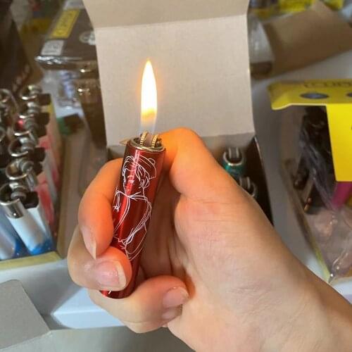 Metal CLIPPER Lighter Portable Grinding Wheel Flint Inflatable Butane Lighter Free Fire Mens Smoking Gift Collection