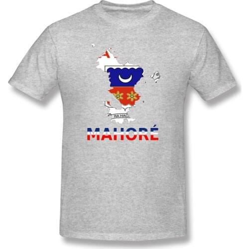 Carte + Inscription De Mayotte En Mahorais Mens Basic Short Sleeve T-Shirt Novelty R278 Tshirt USA Size