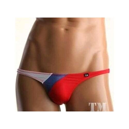 The private ordering BOYTHOR Male color block decoration low-waist sexy cotton panties passion underwear u