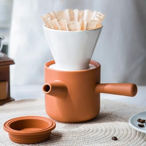 Ceramics Coffee Filter Set Handmade Barista Tools Kitchen Dripper Paper Coffee Machine Accessories Caffitaly Coffeeware ED50CF