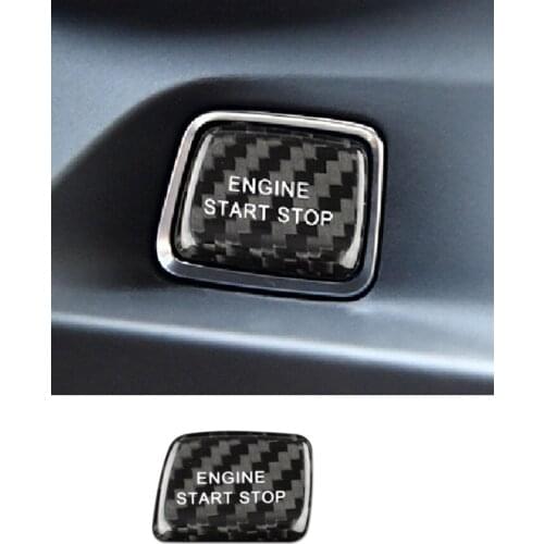 Carbon Fiber Car Ignition Device Button Engine Start Stop Switch Sticker forChevrolet forCamaro 2016 2017 2018 2019 Accessories