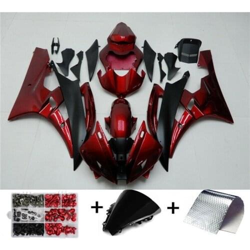 New Red Black Injection Plastic Kit Fairing Fit for Yamaha 2006 2007 YZF R6