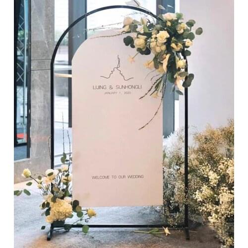New wedding props layout arched arch stage background welcoming ornaments road lead decorative wedding ironwork flower frame