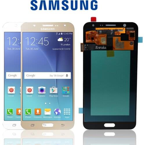 Original 5.5'' Display Super AMOLED For SAMSUNG Galaxy J7 LCD J7 2015 J700 J700F J700H J700M Touch Screen Digitizer Replacement