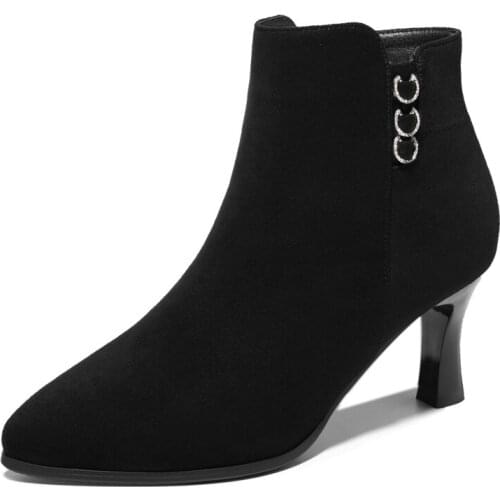 Pointed Thick Heel WomenS Boots, Solid Color Shoes With Side Zipper, WomenS Platform WomenS Shoes