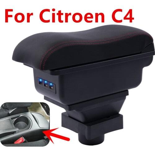 For Citroen C4 armrest box central Store content box Citroen armrest box products interior decoration Storage Center Console