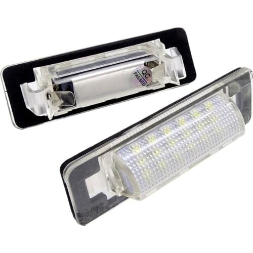 JIUWAN 1pair for Mercedes Benz W210 W202 4D AMG Car LED Number License Plate Lights White Number Plate Lamp Bulb Accessories