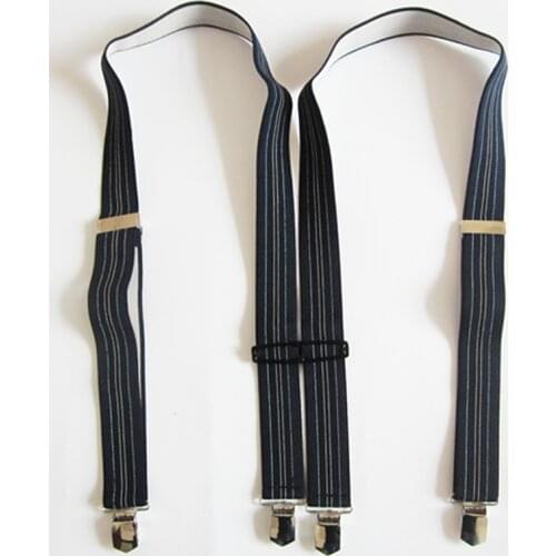 4 clips suspenders Man/Women braces Adjustable elastic suspensorio bretelles hommes Y-Back ligas Tirantes Length 120cm bretels