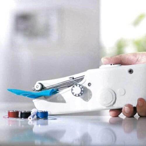 Portable Household Mini Hand Sewing Machine Quick Stitch Sew Needlework Cordless Clothes Fabrics Electronic Sewing Machine