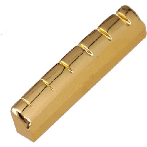 Guitar parts for 6 String Slotted Brass Nut for Acoustic Guitar accessories Size 43 x 6 x 8.8-8.2mm