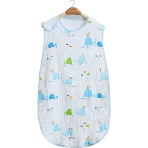 Baby Sleeping Bag Summer Newborn Sleepsack Muslin cotton Wearable Blanket Cosy Baby Sleep Gown Hydrophilic Cloths Cocoon