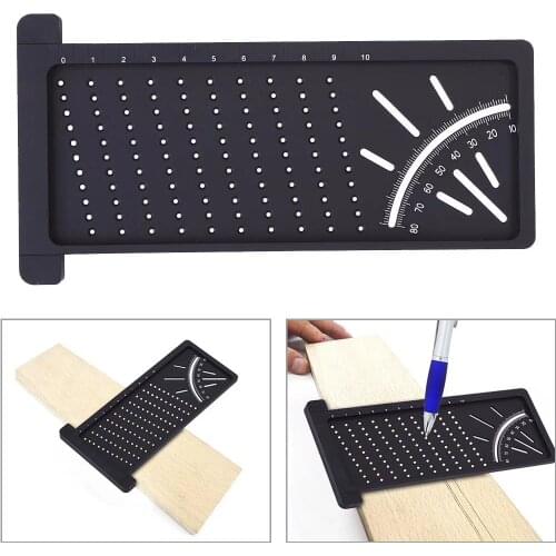 T-Shaped Woodworking Ruler Measuring Ruler Hole Hole Ruler Marking Line Marking Ruler Woodworking Ruler Angle Ruler