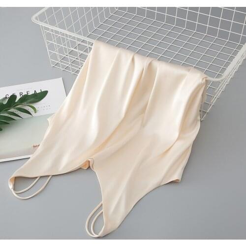 Tops WomenS Summer Camisole 2021 Spaghetti Strap Top Women Halter White Cami Sleeveless Satin Silk Tank Black Apricot Shirts