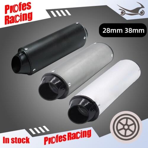Motorcycle 28mm 38mm Universal Exhaust Muffler Pipe Motocross For 125cc 150cc 160cc Honda Yamaha Kawasaki ATV